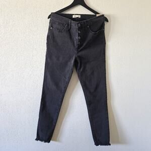 Madewell Black 9" Midrise Skinny Button-Fly Jeans NWT